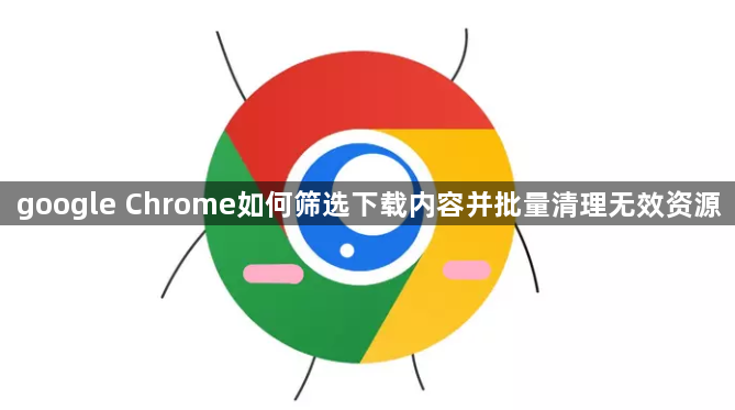 google Chrome如何筛选下载内容并批量清理无效资源1