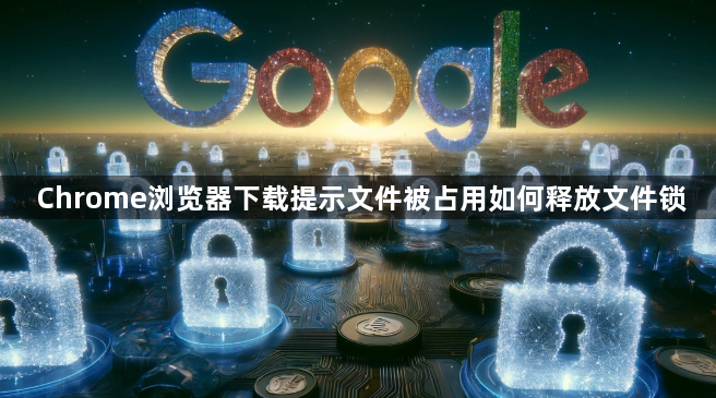 Chrome浏览器下载提示文件被占用如何释放文件锁1