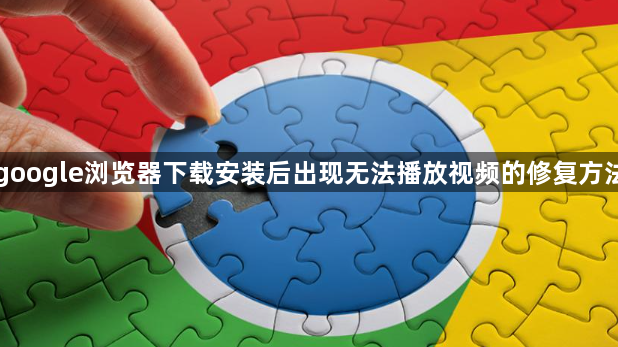google浏览器下载安装后出现无法播放视频的修复方法1