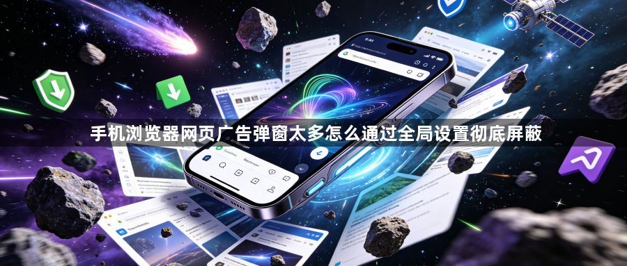 手机浏览器网页广告弹窗太多怎么通过全局设置彻底屏蔽1
