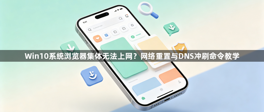 Win10系统浏览器集体无法上网?网络重置与DNS冲刷命令教学1