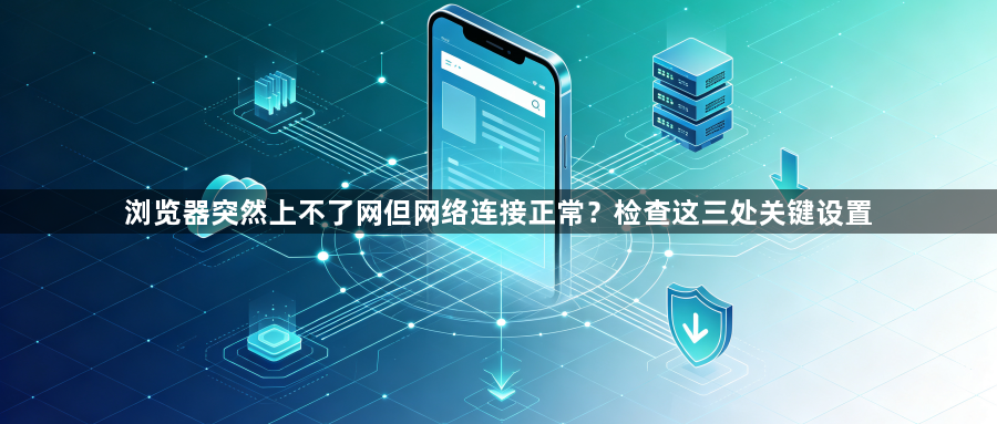 浏览器突然上不了网但网络连接正常？检查这三处关键设置1