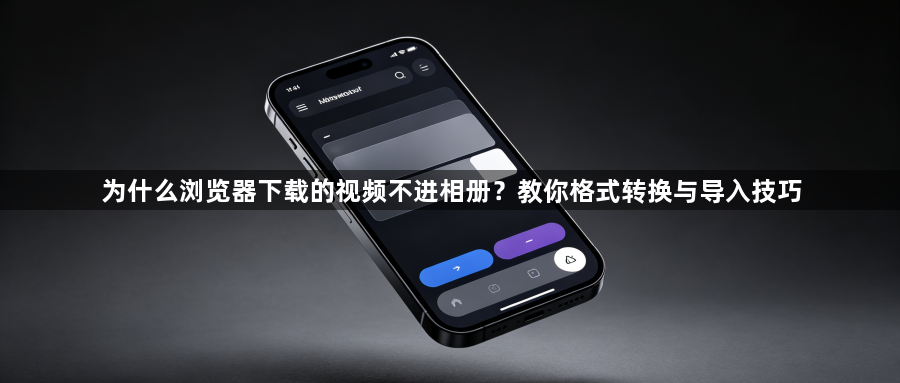 为什么浏览器下载的视频不进相册？教你格式转换与导入技巧1