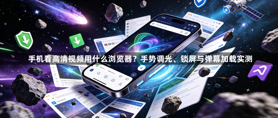 手机看高清视频用什么浏览器?手势调光、锁屏与弹幕加载实测1