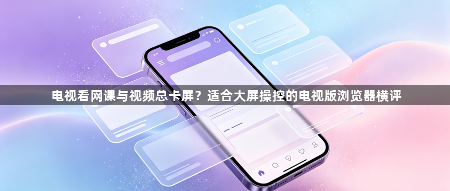 电视看网课与视频总卡屏?适合大屏操控的电视版浏览器横评1