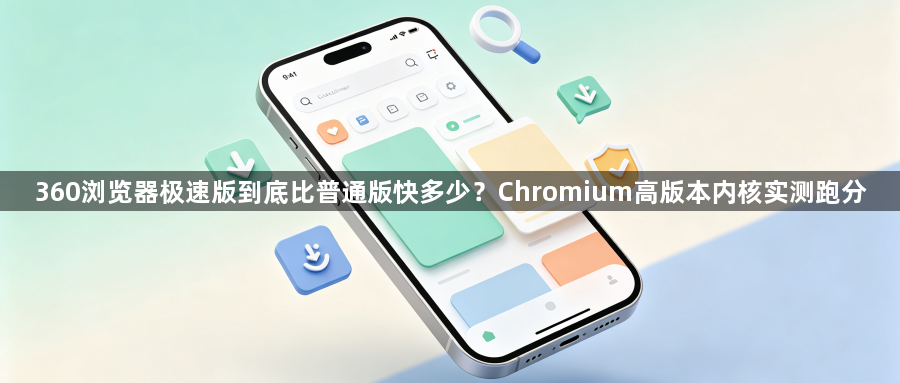 360浏览器极速版到底比普通版快多少？Chromium高版本内核实测跑分1